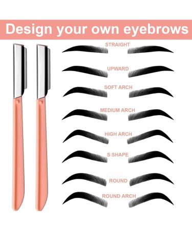 4-Piece Eyebrow Razor & Facial Hair Remover Set | Multi-Purpose Dermaplaning & Cosmetic Care for Men & Women - Portable Hair Clipper - Buy Online on SooperMarket.com