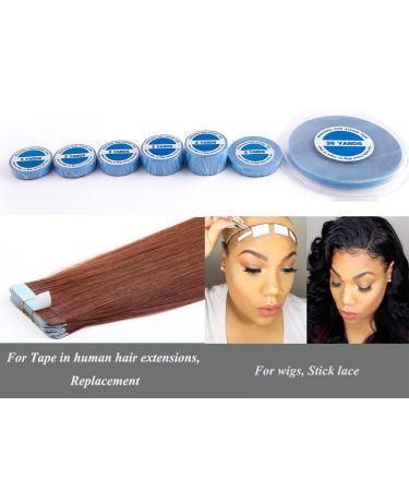 ShowJarlly Double Sided Adhesive Blue Lace Front Wig Tape Roll - 0.8 CM * 3 Yards - Buy Online on SooperMarket.com
