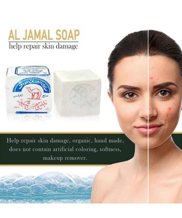 Al Jamal Virgin Olive Oil Soap Bars - Handmade Organic Nablus Soap (2 Pack, 4.6 oz each) - Buy Online on SooperMarket.com