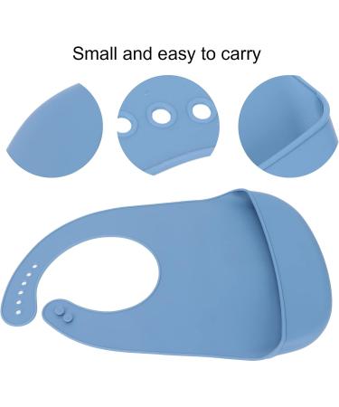 Elderly Silicone Bib Waterproof Elderly Bibs Prevent Food Falling Crumb Collector for Adults for Eating(blue) - Buy Online on SooperMarket.com