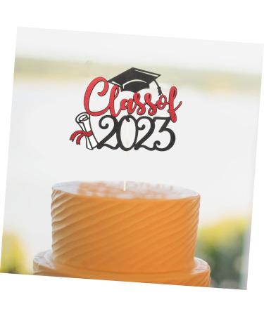 Warmhm 6pcs 2023 cake supplies party supplies top hat dessert decorations Insert card cupcake decors graduation cupcake topper 2023 props grad cake decorations paper cup - Buy Online on SooperMarket.com