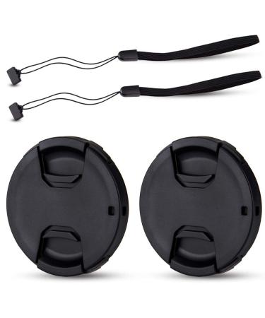 2 Pack JJC 58mm Front Lens Cap Cover for Canon EOS Rebel T7 T6 T5 T100 4000D T8i T7i T6s T6i T5i T4i T3i T2i T1i SL3 SL2 SL1 XSi XTi with EF-S 18-55mm Kit Lens and other Lenses with 58mm Filter Thread