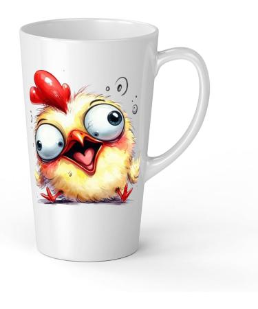 White Ceramic Kids Chicken Mug - Large 483 ml Perfect for Hot Chocolate or Milk Fun and Easy to Use - Buy Online on SooperMarket.com