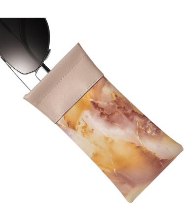 Facynde Water-Repellent Sunglasses Case - Marble PU Leather Squeeze Top Bag for Men & Women - Soft Stylish Pink Glasses Holder - Buy Online on SooperMarket.com