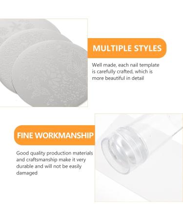 minkissy 1 Set Nail Plate Nail Print Tool Nail Art Stamping Nail Jelly Stamper Nail Image Plate Nail Art Images Silicone Nail Tools Nail Printing Template Image Board Steel Plate Manicure - Buy Online on SooperMarket.com