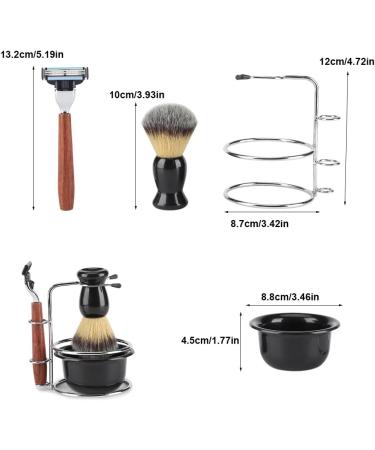 Premium 4-Piece Stainless Steel Manual Razor Gift Set - Perfect for Men Husband Father & Brother | Robust Stand Holder & Wet Shaving Essentials - Buy Online on SooperMarket.com