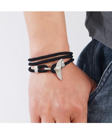 Shop OralGos Multilayer Milan Viking Bracelet & Whale Tail Bracelet for Men | Beach Jewelry in Blue - International Shipping Available - Buy Online on SooperMarket.com