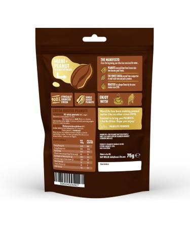 ManiLife Cocoa Dusted Peanuts - 100% Ethically Sourced | Great for Sharing (8 x 75g) - Buy Online on SooperMarket.com