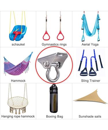 SELEWARE Stainless Steel Swing Hanger - Indoor/Outdoor Suspension Trainer Anchor - 1000lbs Capacity - 1 Pack - Buy Online on SooperMarket.com