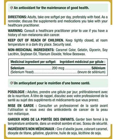 Nature's Bounty Selenium 200mcg - 100 Capsules | Essential Antioxidant Supplement - Buy Online on SooperMarket.com