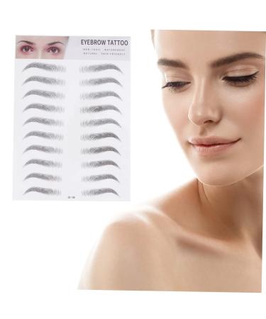 Gogogmee 2pcs 3d Stickers 3d Brow Stickers Brow Shaper Brow Tool Water Proof Template 6d