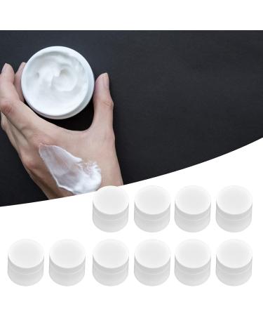 Yosoo 5g Round Clear Plastic Jars 10Pcs | Leak Proof & Portable Cream Containers | Refillable & Reusable Lotion Ointment Jars - Buy Online on SooperMarket.com