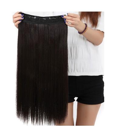 SEGO 58cm Dark Brown Clip-In Hair Extensions | 5 Clips | 100% Human Hair | Realistic Smooth Texture | Whole Head 23-120g - Buy Online on SooperMarket.com