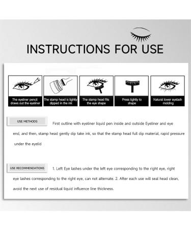 Lower Lash Stamp - Waterproof Eyelash Stamp Kit 2-in-1 Waterproof Sweatproof Eyeliner Quick Eye Makeup Tool Liquid Eye Liner Stamp Eyeliner Pencil for Bottom Lashes(Mix set) - Buy Online on SooperMarket.com