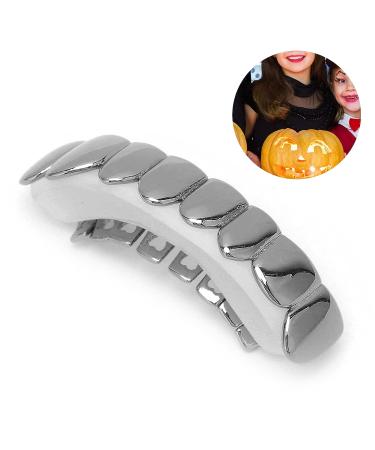 18K Gold Lower Teeth Hip Hop Grills - Halloween Festival Decoration Accessory for Men & Women (Black) - Buy Online on SooperMarket.com