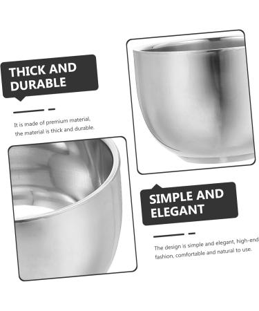 NOLITOY Stainless Steel Shaving Cream Foaming Bowl | Men's Double-Wall Shaving Mug & Accessories for Smooth Shave - Buy Online on SooperMarket.com
