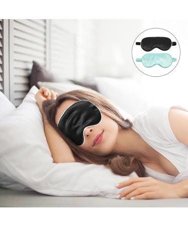 Healifty 2Pcs Soft Comfortable Sleep Eye Masks - Night Eye Cover for Home, Travel, Office - Mixed Color - Buy Online on SooperMarket.com
