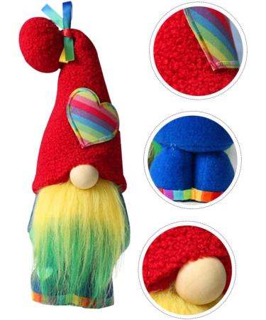 Cabilock 2pcs Heart Doll Party Figurine Delicate Office Lovely Rainbow Adorable Gnome Colorful Colorfulx2pcs 37x12.5cmx2pcs - Buy Online on SooperMarket.com