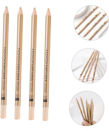 Mikinona 4pcs Concealer Pen Cover up Makeup Concealer Pot Concealer Eye Brightener Concealer Wooden White - Buy Online on SooperMarket.com