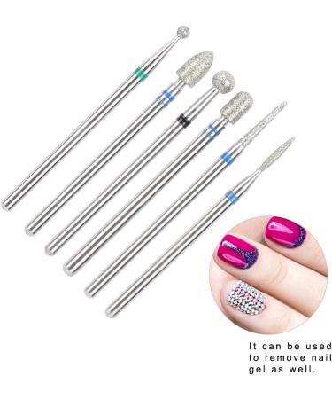 Nail Drill Bits Ceramic Nail Mill Bits Professional Remove Gel Acrylic Cuticle Diamond Tungsten Carbide Tools for Nail Beautify Polishing Clear Care Manicure Pedicure(JG#8) - Buy Online on SooperMarket.com
