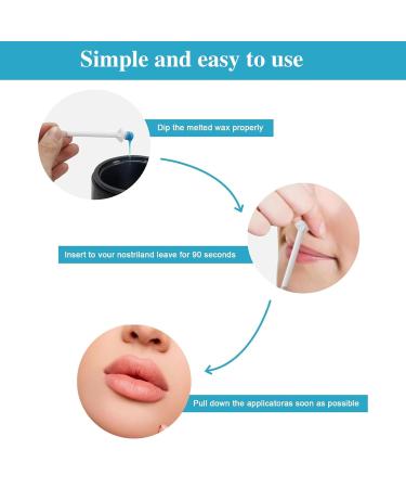 Nasal Wax Applicators for Hair Removal - 60 Count | Waxing Sticks for Men & Women | Nostrils Cleaning Tool - Buy Online on SooperMarket.com
