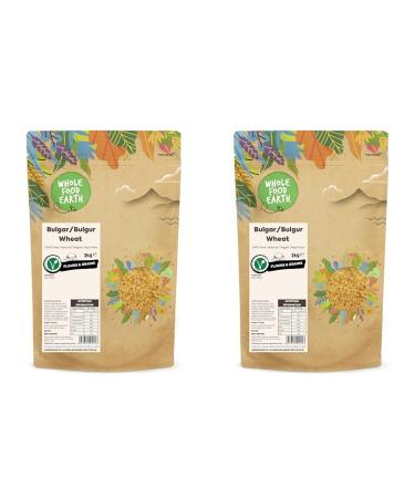 Wholefood Earth Bulgar/Bulgur Wheat 2 kg | GMO Free | Natural | High Fibre (Pack of 2) 2kg (Pack of 2)