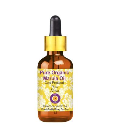 Deve Herbes Pure Organic Marula Oil (Sclerocarya birrea) with Glass Dropper Cold Pressed 100ml (3.38 oz)