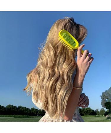 Comb Women's Scalp Massage Comb Hair Brush Women's Hollowed Out Home Salon Hair Styling Tool Comb Wide Tooth Comb (Color : Rose red-white) - Buy Online on SooperMarket.com