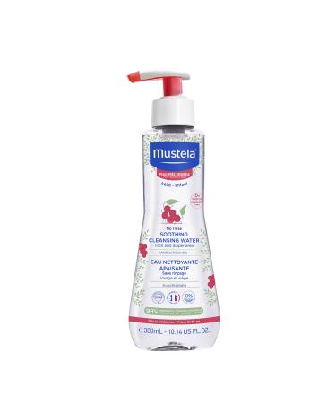 Mustela Baby Soothing Cleansing Water - No-Rinse Micellar Water for Very Sensitive Skin - with Natural Avocado & Schizandra Berry - Fragrance Free & EWG Verified - 10.14 fl. oz. New Packaging
