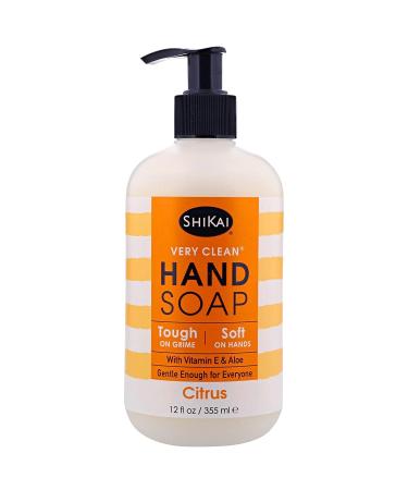 Shikai - Very Clean Liquid Hand Soap Removes Tough Grease & Dirt Yet Very Gentle On Hands Won't Dry Out Hands Mild Enough For The Whole Family (Citrus 12 oz)