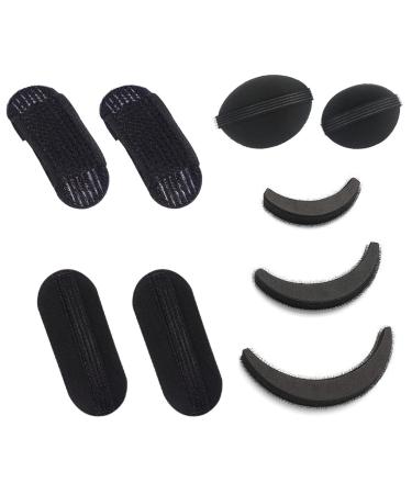 9 Piece Sponge Volume Hair Base Set Bump It Up Inserts Styling Tool Combs Clips Accessories Hair Base Set Styling Insert Braid Hair Comb Bun Hair Pad for Women Girls DIY Hairstyle