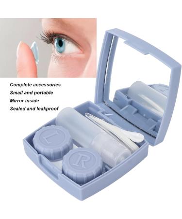 Tmishion Portable Contact Lens Container Set | Travel-Friendly Mini Lens Case with Clip-On Solution Bottle - Buy Online on SooperMarket.com