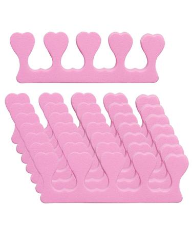 20 Pcs Sponge Toe Separators Toe Dividers Spacer Finger Separators for Men Women Nail Art Pedicure Manicure Polishing Coating Gel Painting Beauty Accessories Pink