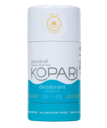 Kopari Aluminum Free Natural Deodorant with Organic Coconut Oil | Beach | Vegan, Gluten Free, Cruelty Free, Non-Toxic, Paraben Free, Natural Deodorant for Men & Women, Odor Protection, Naturally Derived Plant Based Ingredi