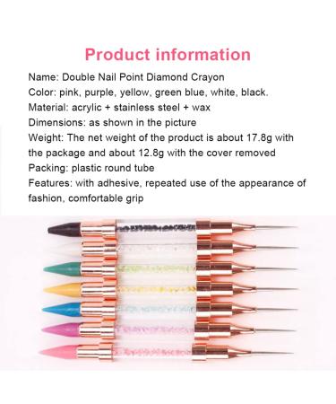 Rhinestone Picker Dotting Pen - Dual Ended Diamond Painting Wax Pencil & Crystal Nail Tool - Pink Nail Dotting Pen for Precision Crafting - Buy Online on SooperMarket.com
