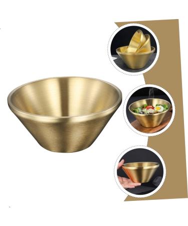 Zerodeko 4pcs Double Layer Insulation Bowl Camping Bowls Noodle Bowl Decorative Soup Bowl Dishes Reusable Ice Cream Bowls Korean Soup Noodles Stainless Steel Bowl Toddler Anti-Scald Pasta 12X12X5.8CMx4pcs Goldenx4pcs - Buy Online on SooperMarket.com