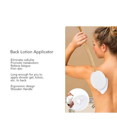 Lotion Applicator with 6 Replacement Heads - Long Handle Shower Back Scrubber for Men and Women - Professional Back Brush for Home Use - Buy Online on SooperMarket.com