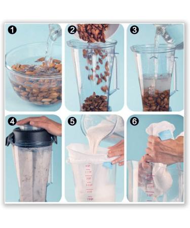LERORO 2-Pcs Reusable Nut Milk Bag for Almond Milk & Cold Brew Coffee - Large 10 x 12 Inches Nylon Mesh Cheesecloth Strainer Bag - Buy Online on SooperMarket.com
