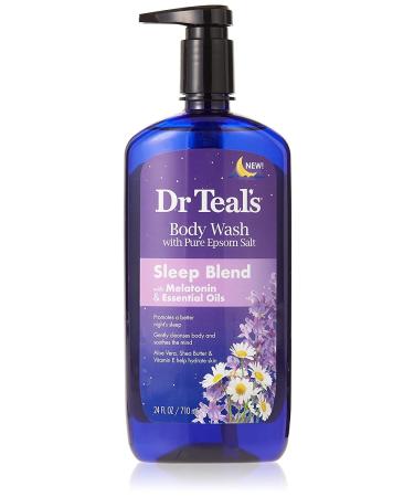 Dr Teal's Body Wash with Pure Epsom Salt Sleep Bath with Melatonin 24 fl oz (Packaging May Vary)