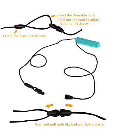 Sensory Chew Necklaces (4 Pack) for ADHD Autism Biting | BPA Free Silicone Chewelry Necklace (Color 2) - Buy Online on SooperMarket.com