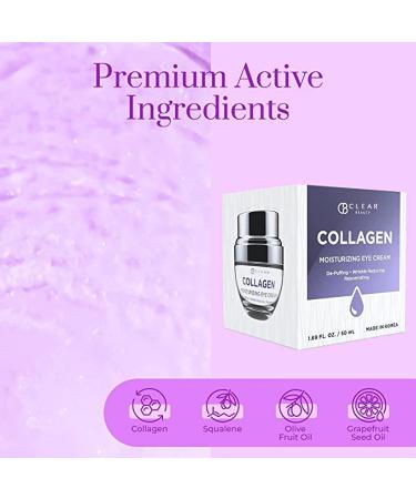 Clear Beauty Collagen Eye Cream - Dark Circles & Puffiness Treatment | Moisturizing & Anti-Aging Formula | Cruelty-Free Korean Skincare - 1.69 OZ - Buy Online on SooperMarket.com