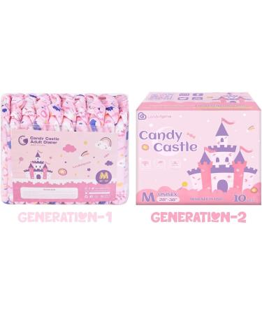 Landofgenie Adult Diapers - Pink Printed Medium Size (28-38) - 10 Pieces - Comfortable Nighttime Underwear for Adults - Buy Online on SooperMarket.com