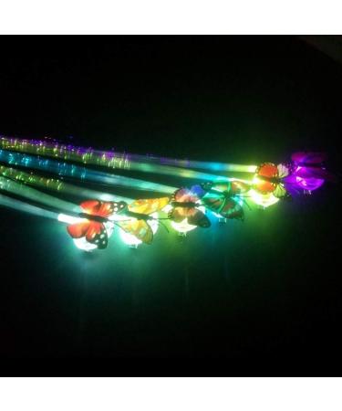 12pcs LED Light Fiber Optic Butterfly Hair Clips for Girls & Women - Party Favors in Assorted Colors - Buy Online on SooperMarket.com