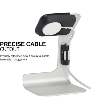Tranesca Watch Charger Stand Holder Dock for Series 8/7 / 6/5 / 4/3 / 2/1/ SE (38mm / 40mm / 41mm / 42mm / 44mm / 45mm) - Silver Grey - Must Have Watch Accessories - Buy Online on SooperMarket.com