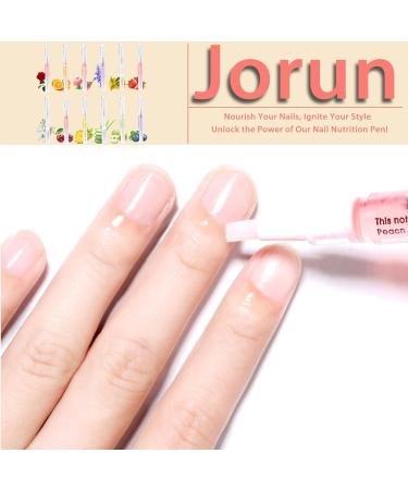 Jorun 12Pcs Cuticle Oil Pen Natural Ingredients With Soft Brush Cuticle Oil for Nails Mixed Flavors to Prevent Cuticle Cracking and Hangnails Moisturizing Nail Oil Vegan Set of 12 - Buy Online on SooperMarket.com