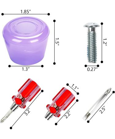 Nezylaf Roller Skate Toe Stoppers Brake Block Set | Double-Row Roller Skating Jam Plugs Violet - Buy Online on SooperMarket.com