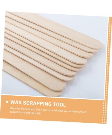 Minkissy 300 STK Waxed Wooden Sticks - Nose Wax Tools & Crafting Set for Kids | Wooden Wax Spatula & Stick Accessories - Buy Online on SooperMarket.com