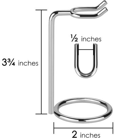 Linkidea 2-Pack Stainless Steel Razor & Brush Holder Stand - Deluxe Non-Slip Base - Buy Online on SooperMarket.com