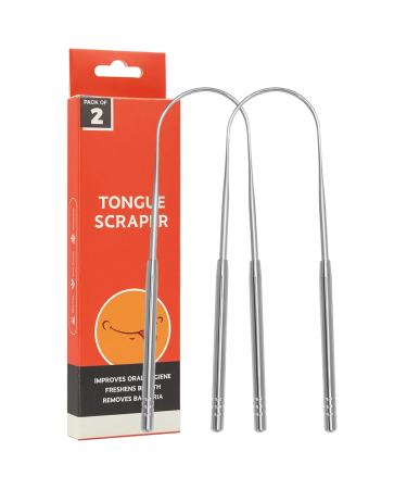 Calakono Stainless Steel Tongue Scraper | Portable Tongue Cleaning Brush for Adults | Reduce Bad Breath & Enhance Oral Hygiene - Buy Online on SooperMarket.com