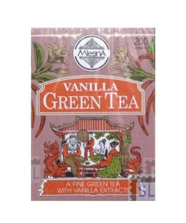 Mlesna Vanilla Flavored Green Tea Loose Tea 200g - Pure Ceylon Finest Green Tea with Vanilla Extracts Tea Box 7 oz